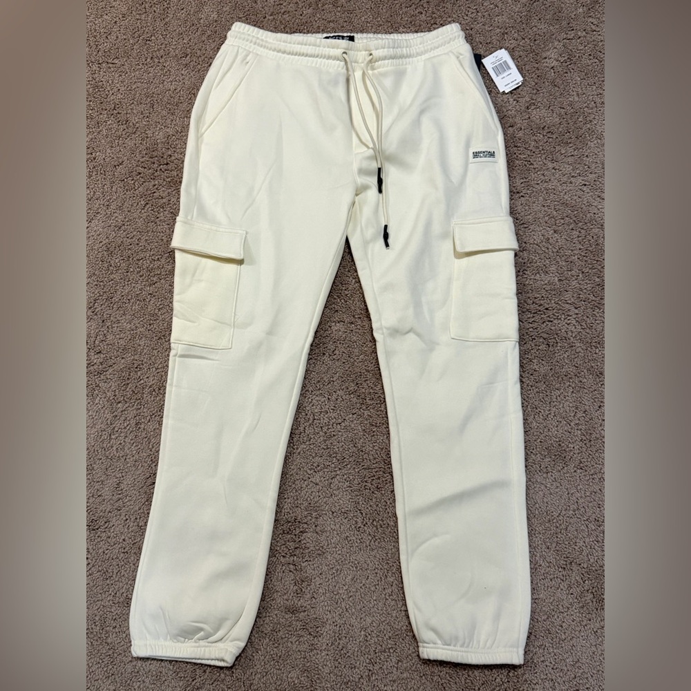 Essentials Men's Off-White Cargo Pants